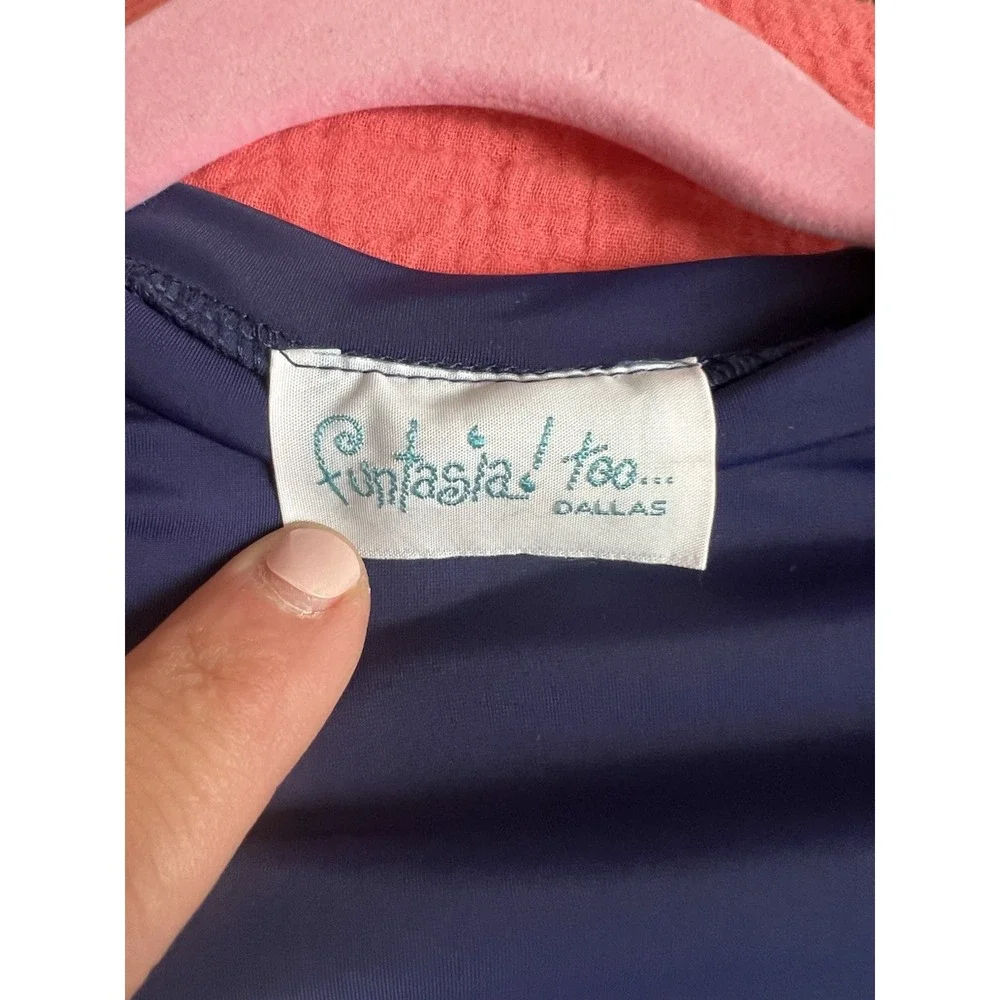 Funtasia Too Unisex Toddler Whale Long‎ Sleeve Rashguard Navy Size 24 Months